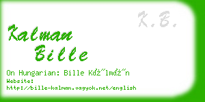 kalman bille business card